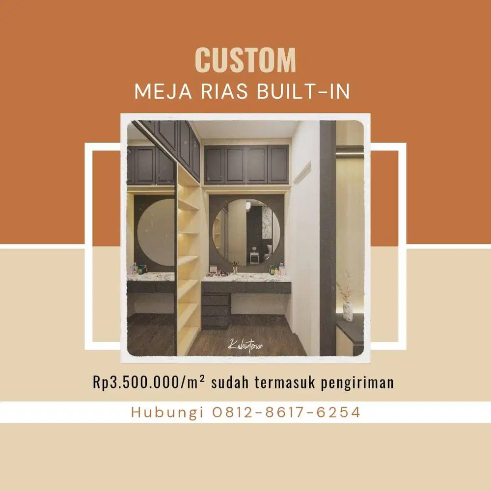 CUSTOM MEJA RIAS BUILT-IN MINIMALIST