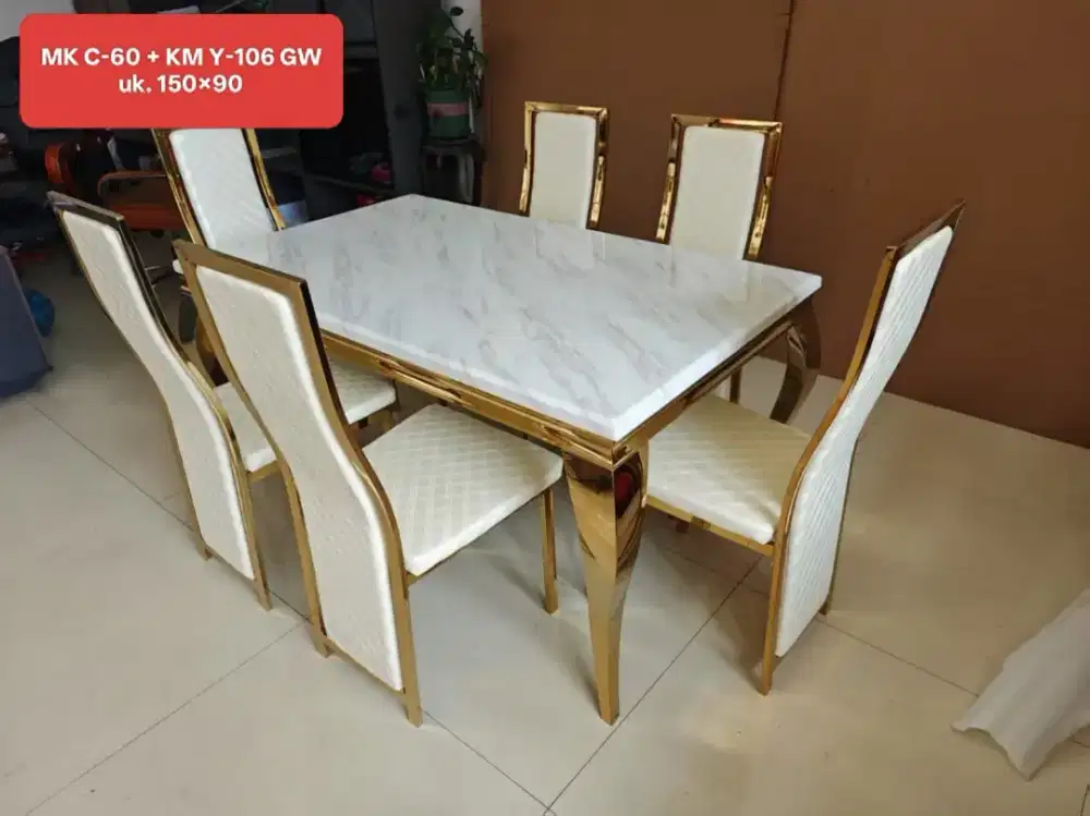 meja makan kayu cicilan ktp aja