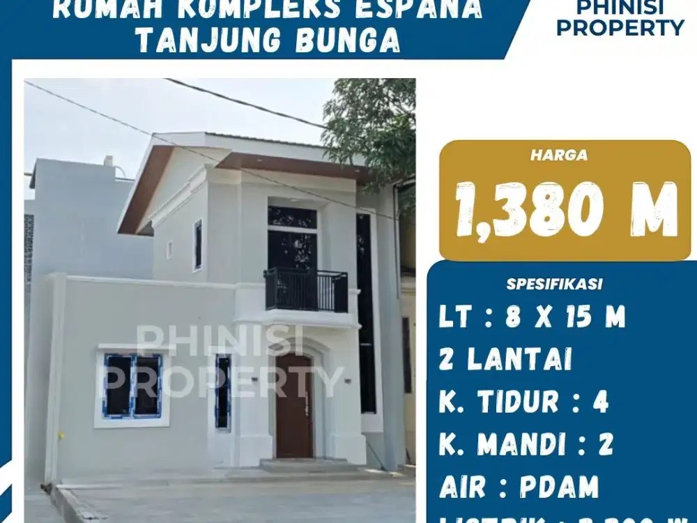 DIJUAL Rumah baru renovasi di kompleks Espana Tanjung Bunga