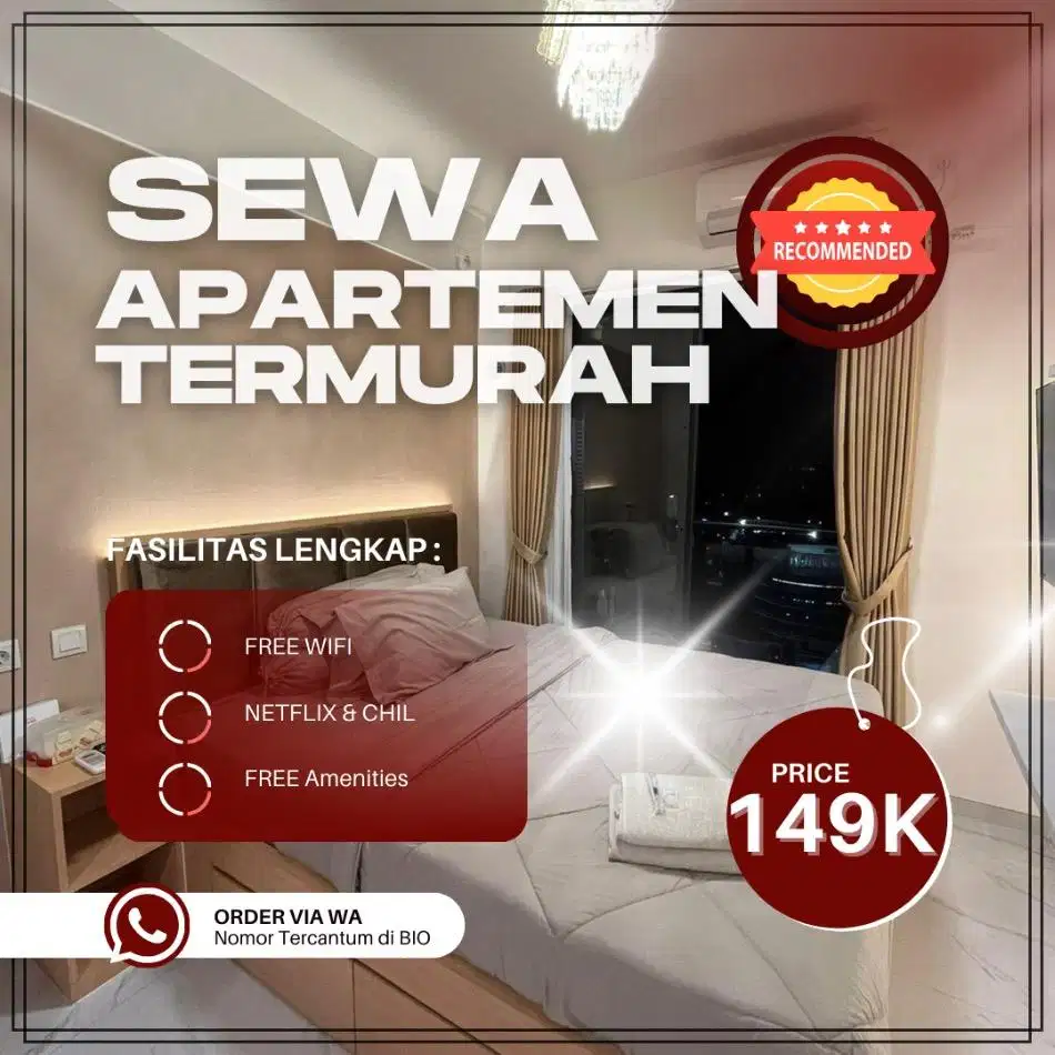 Sewa apartemen Harian/Transit URBANTOWN SERUA Tangerang Termurah