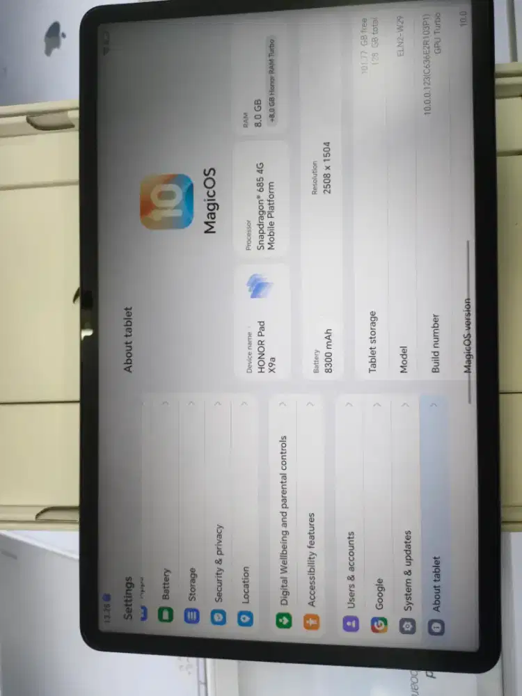 Honor pad X9A 8/128 Wifi only