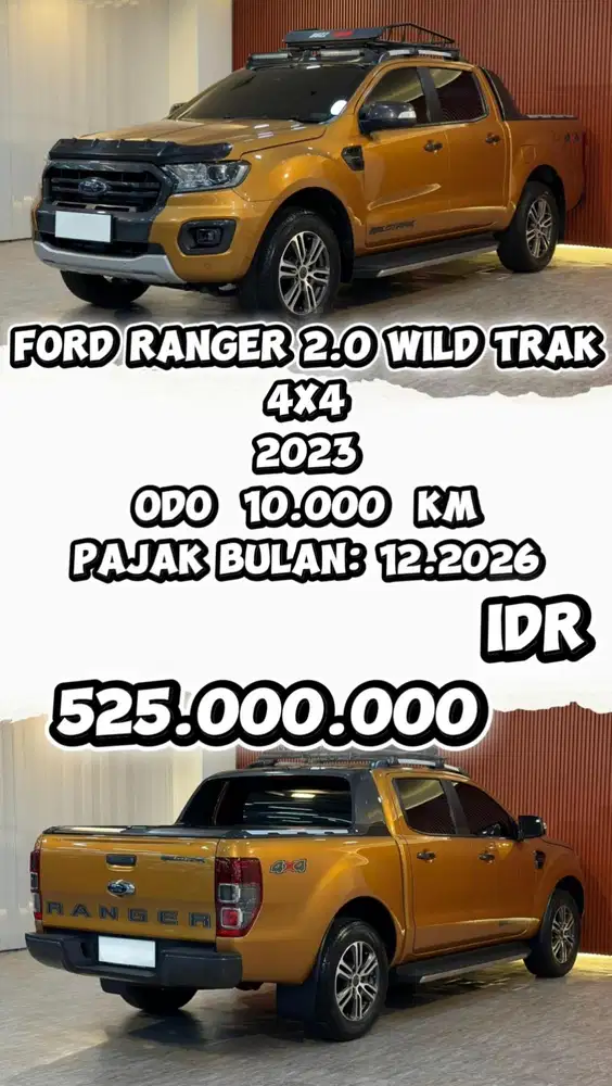 [ ODO 10.000 KM ] FORD RANGER 2.0 WILD TRAK 4X4 AT 2023 DOUBLE CABIN