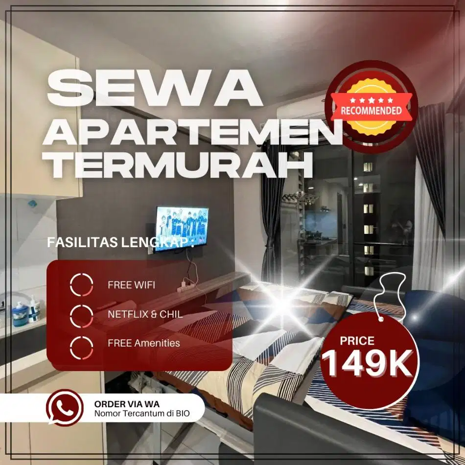 Sewa apartemen Green Lake View Harian/Transit Termurah Tangerang