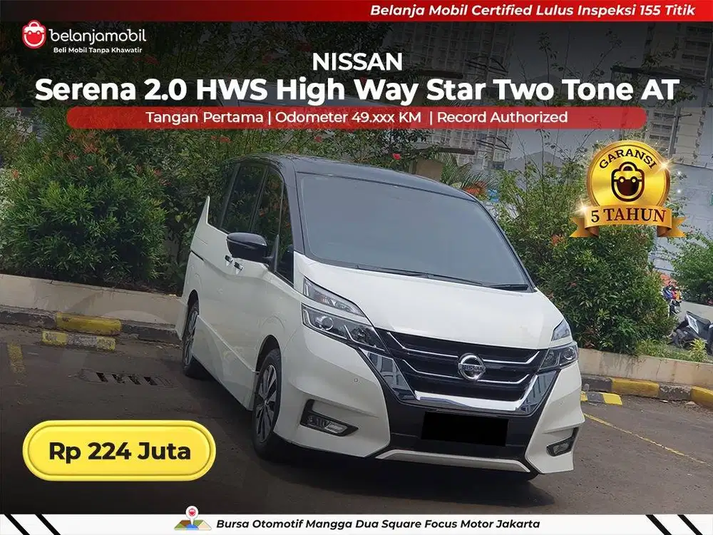 [ GARANSI 5TH ] Nissan Serena 2.0 HWS High Way Star Two Tone 2019/2020