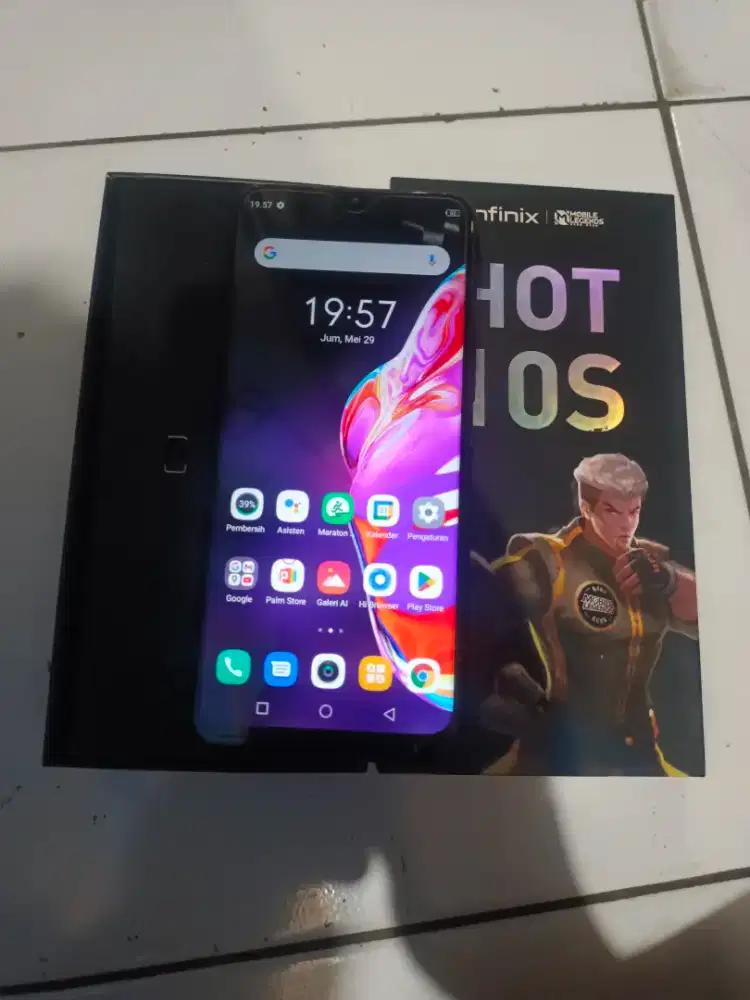 Infinix hot 10s 4/64 fulset no minus