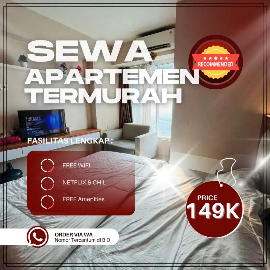 Sewa apartemen Kalibata City Harian/Transit Termurah Jakarta Selatan