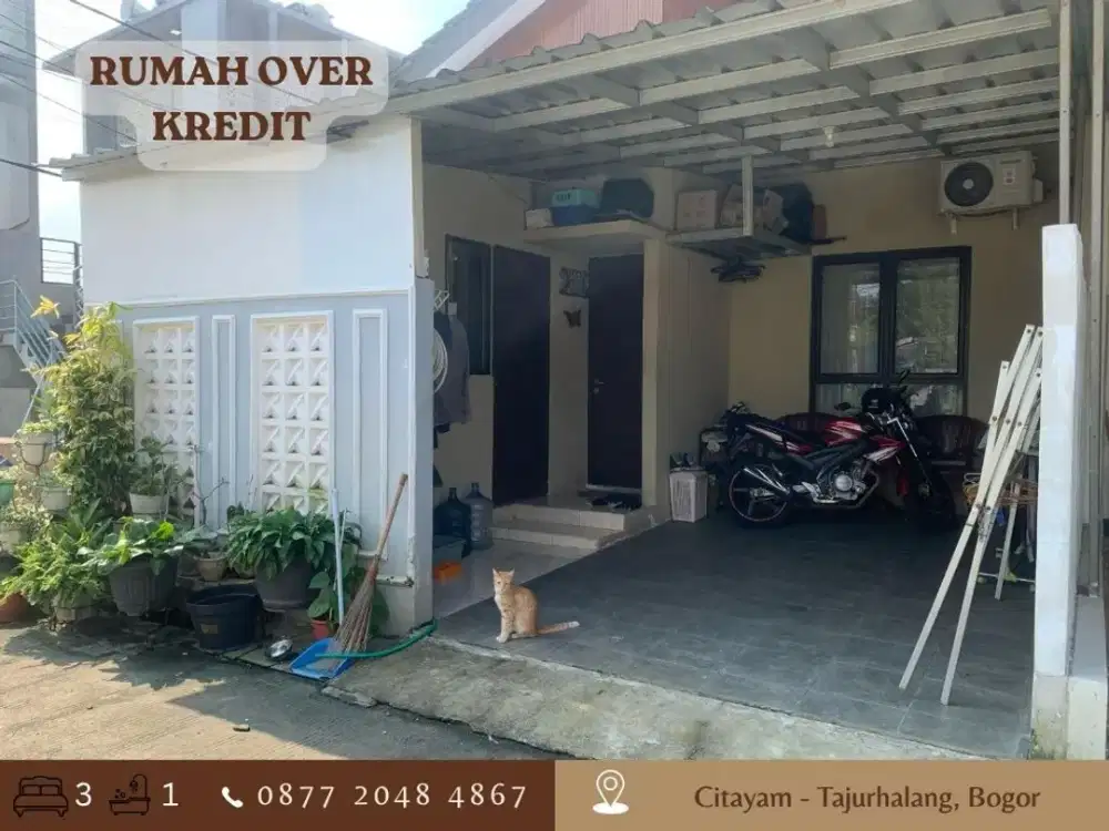 Rumah Over Kredit 89JT dkt Stasiun di Cluster Swarnaloka Tajurhalang