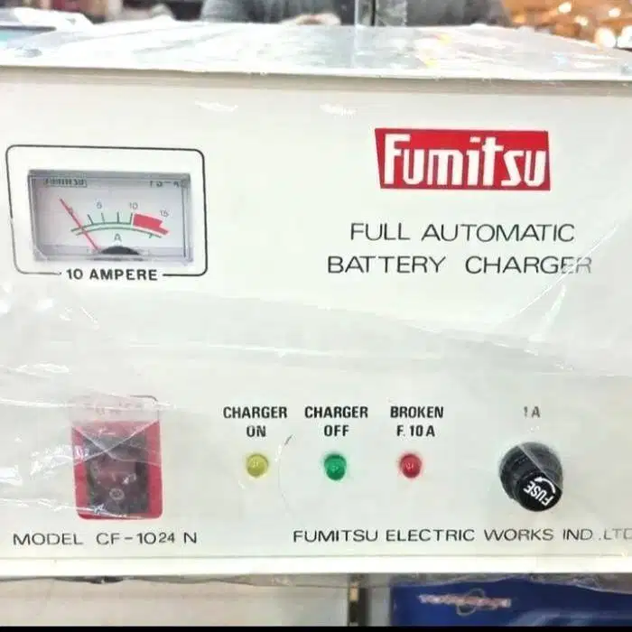FUMITSU CF 1024N 24V 10A FULL AUTOMATIC BATTERY CHARGER Preloved bekas