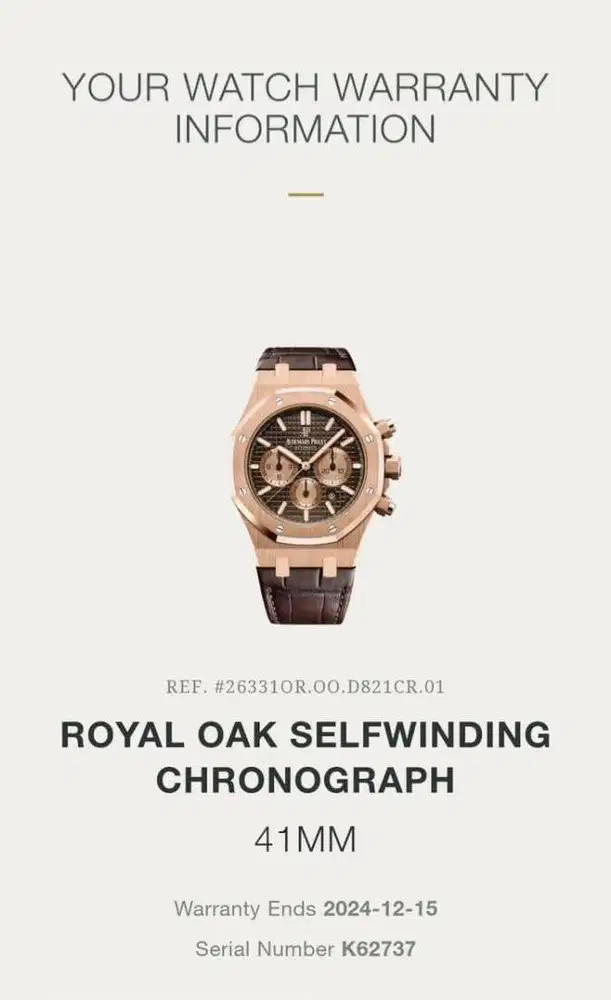 AP Royal Oak Chronograph th 2019 Full Set