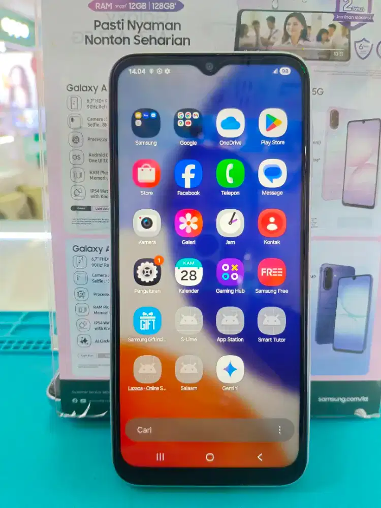 Jual Handphone Gal Samsung A14(5g)6/128gb.asli resmi