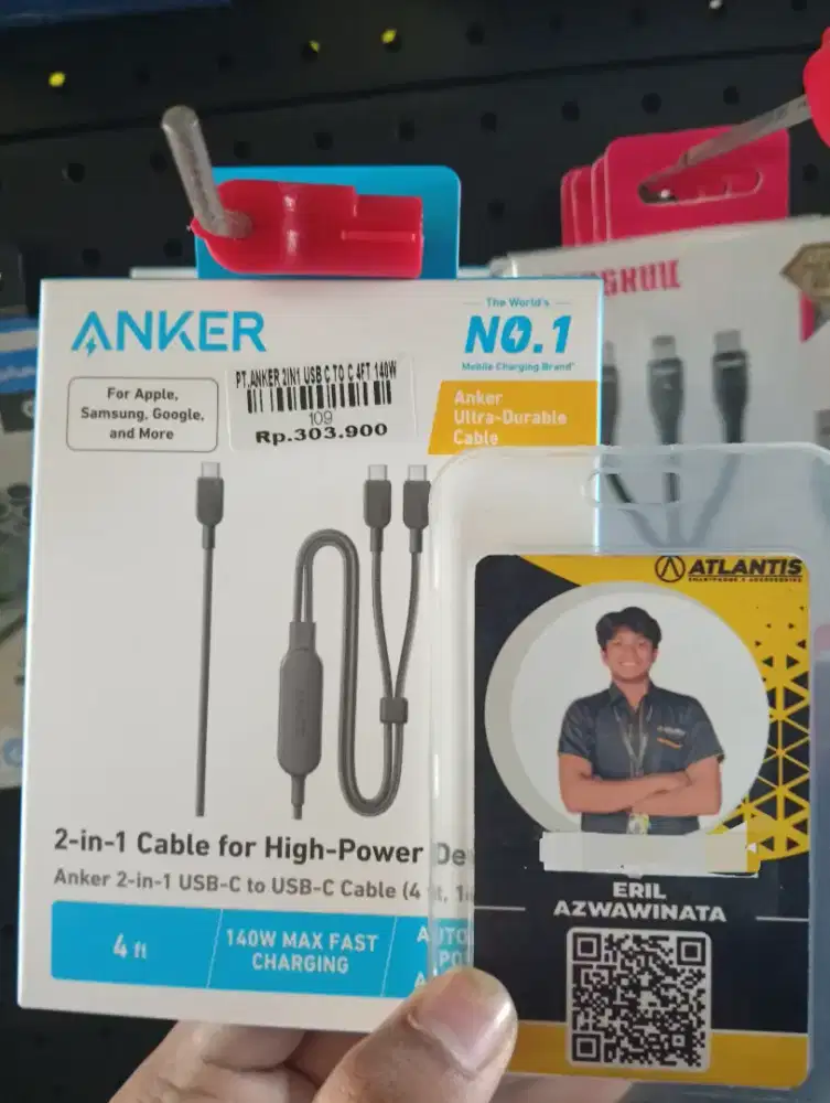 PT.ANKER 2IN1 USB C TO C 4FT 140W l ATLANTIS DAHSYAT