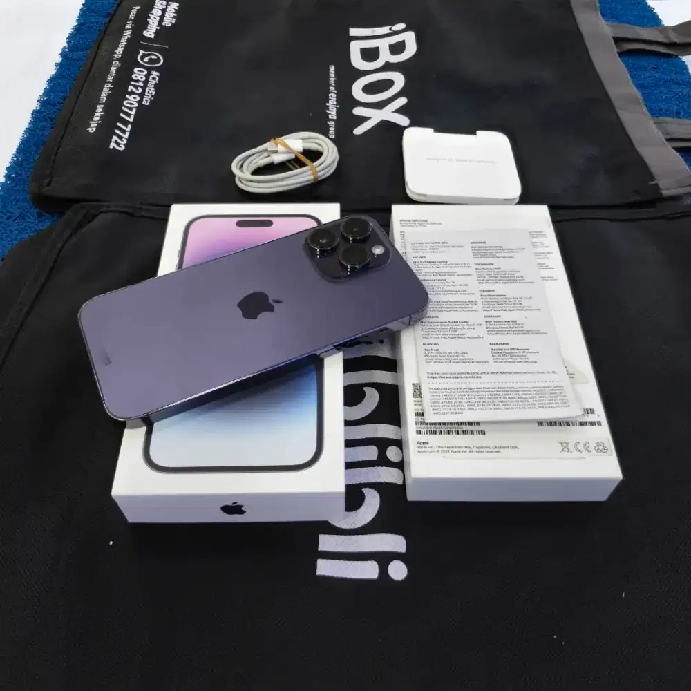Iphone 14 Pro Max 256gb like New BH 88% asli bawaan Ex grs resmi iBox