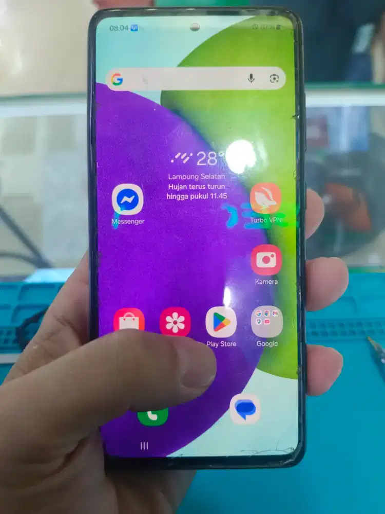 Jual Lcd Ori copotan Gal Samsung A52/A72 Fingerprint tembus nominus