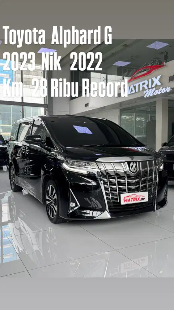 Toyota Alphard G 2023 Nik22 Black on beige Siap pakai