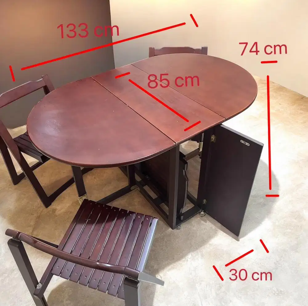 Meja lipat belajar/kantor brand Minnoti