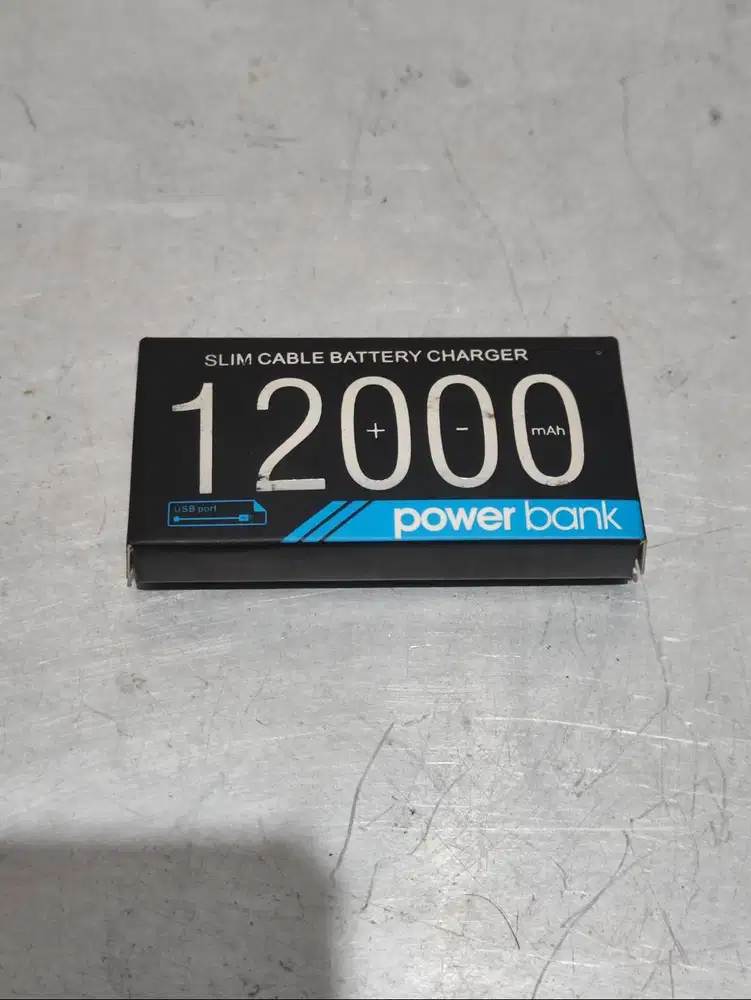 Slim Cable Battery  Charger 12000 mah