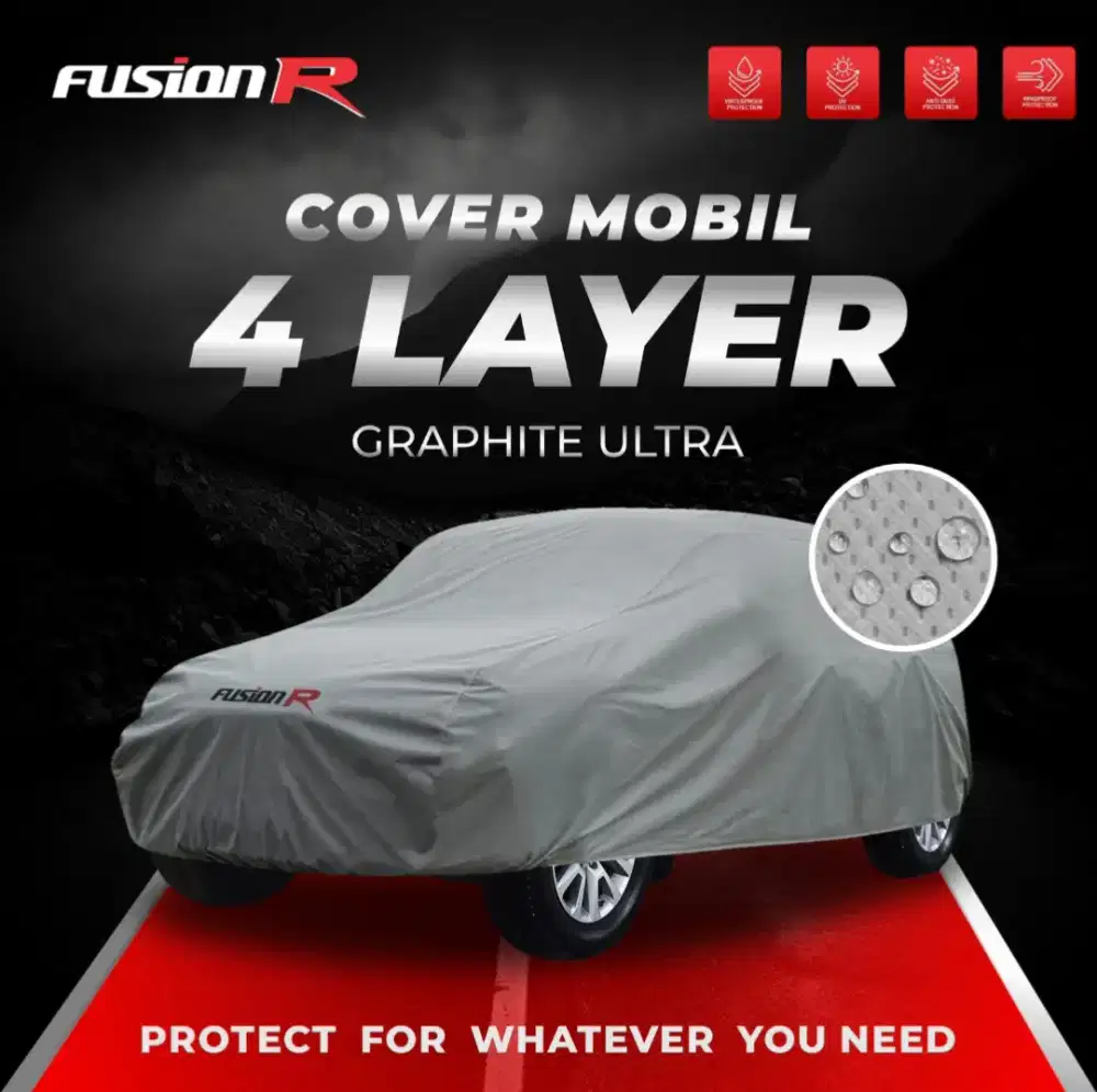 Body Cover Sarung Penutup Mobil Universal Fusion R Waterproof 4 Layer