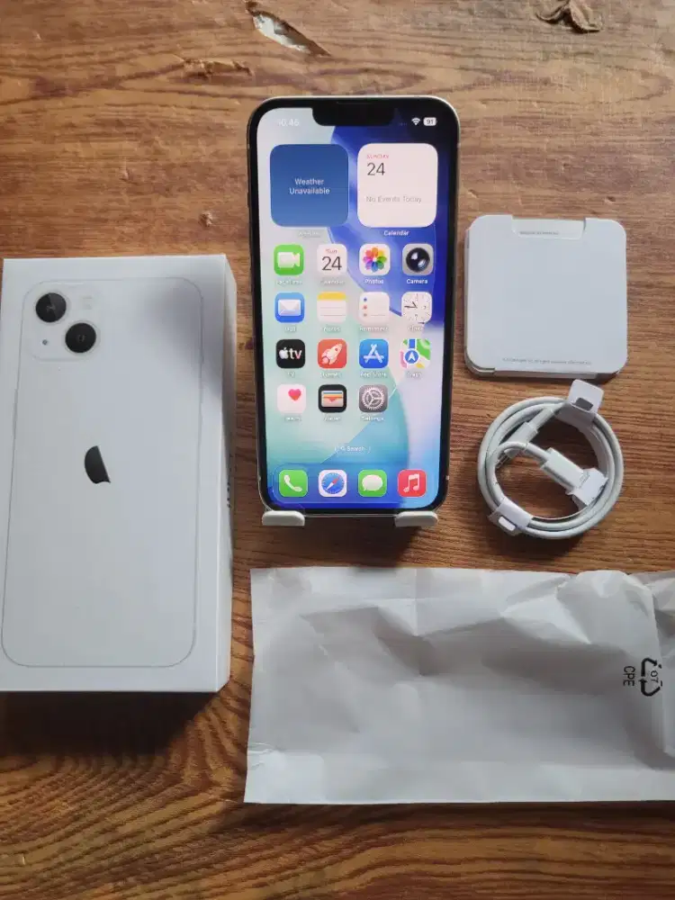 Iphone 13 128gb white inter fullset mulus all operator