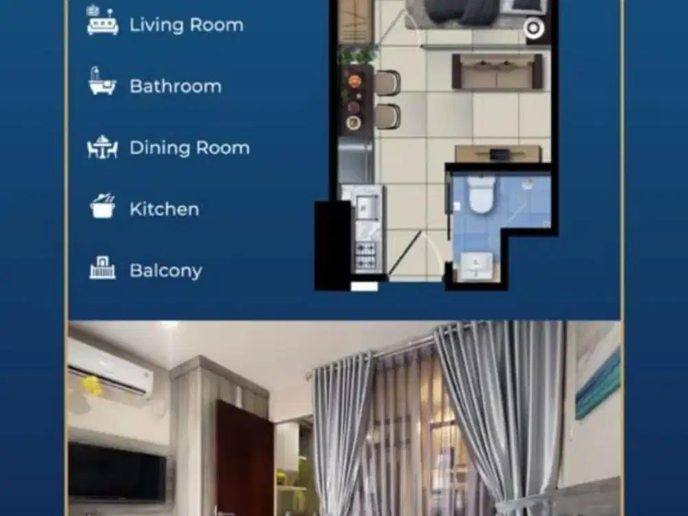 MURAH !!! lokasi dekat Ui di Apatemen Atlanta Residence Depok
