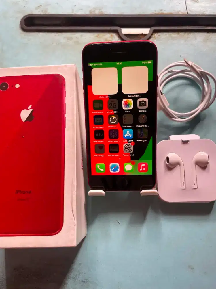 Iphone 8 64gb red inter fullset normal all operator