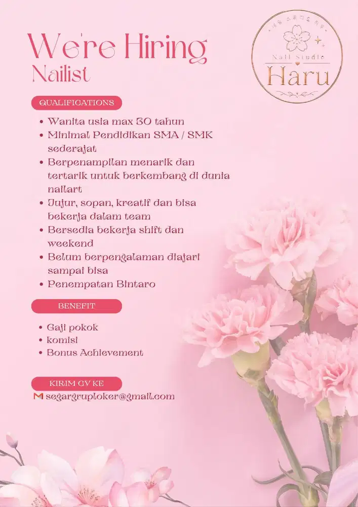 Nailist / Junior Nailist Bintaro
