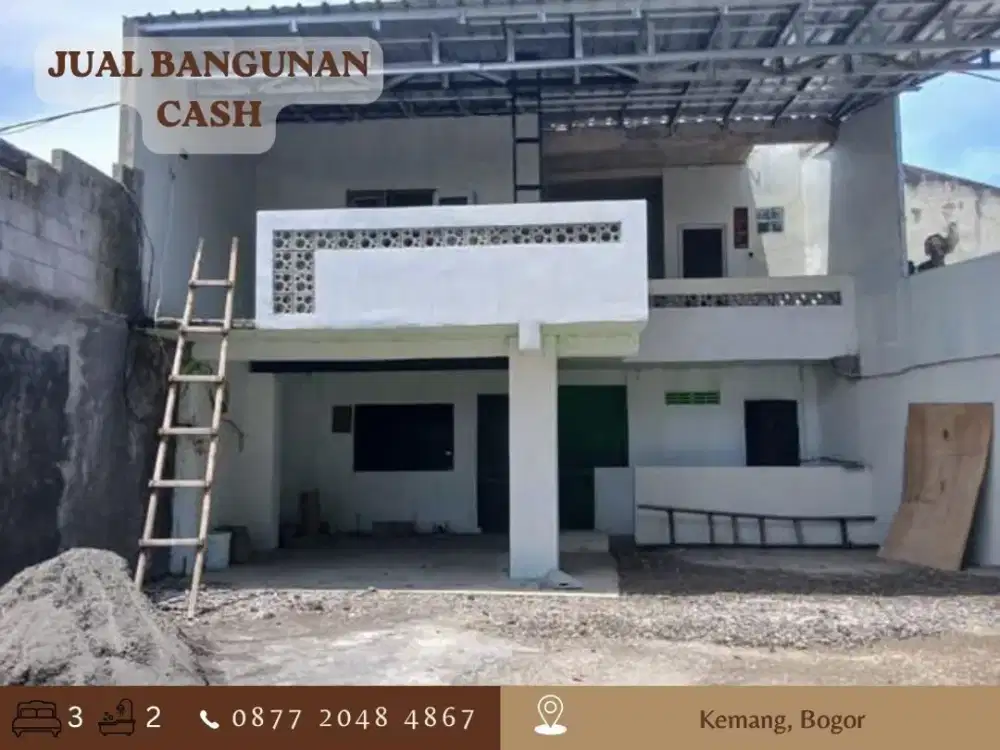 Jual Bangunan 2,5 LT akses nempel pinggir jalan Raya Parung di Kemang Bogor