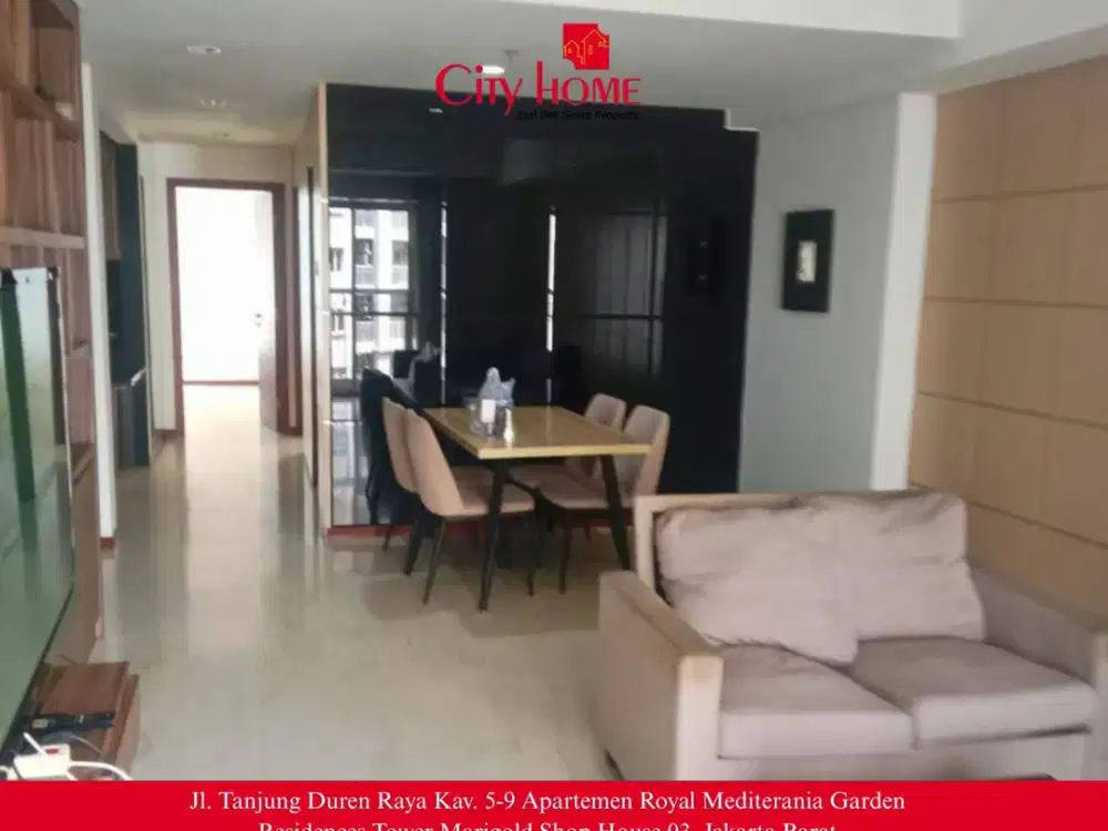 Disewakan Apartemen Royal Mediterania Garden Residences Podomoro City - 3 + 1 BR Furnished