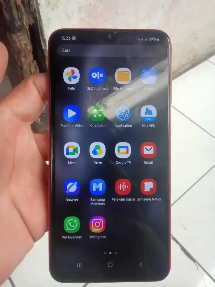 Samsung A10 4G LTE mulus normal siap pakai perlengkapan hp dan charge
