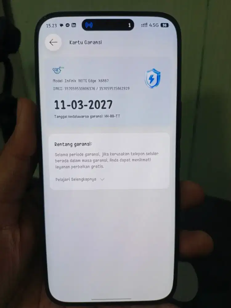 Infinix note edge like new