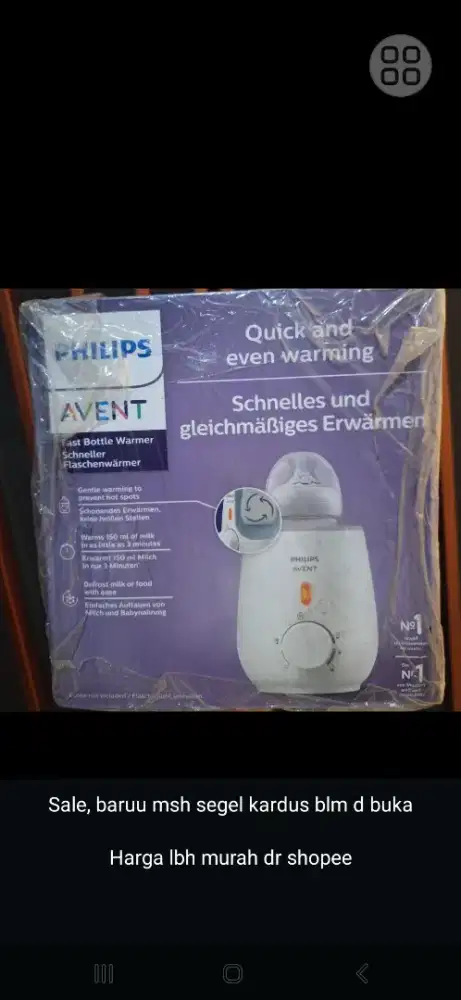 Philips avent fast bottle / alat menghangtkan botol susu / botol asi