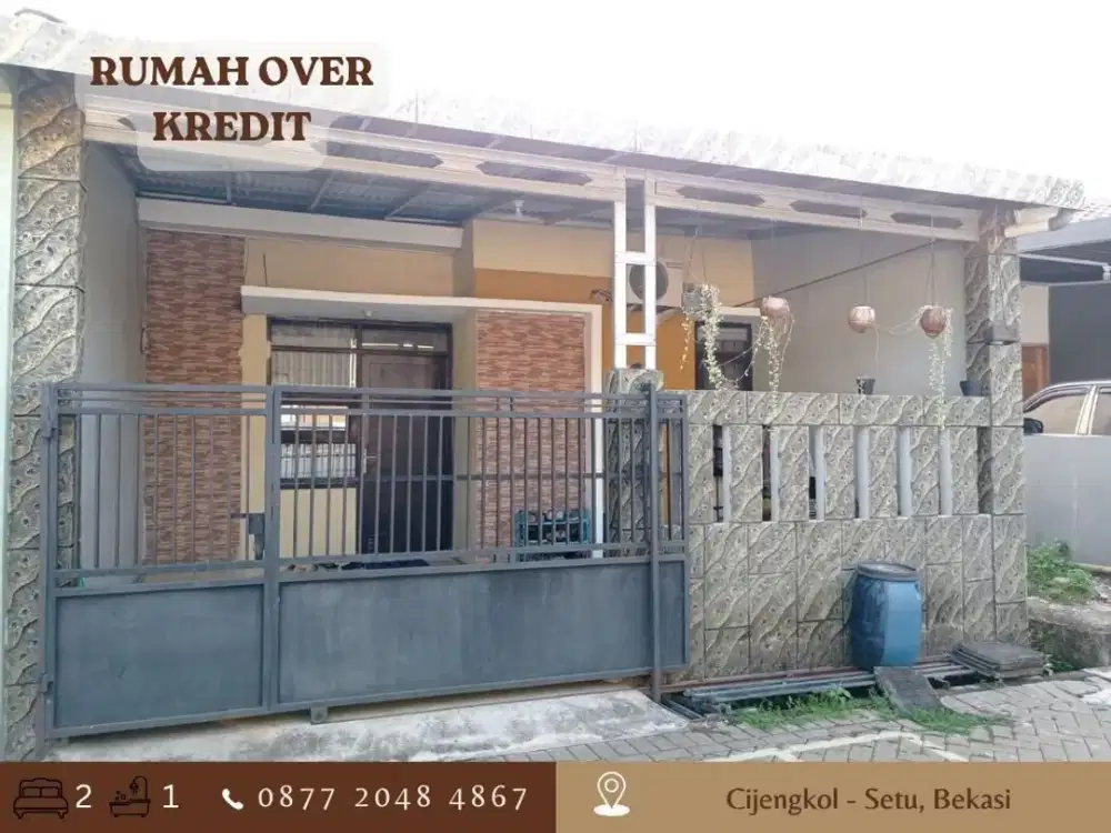 Jual Rumah Over Kredit dkt Tol 59JT di Cijengkol Setu Bekasi