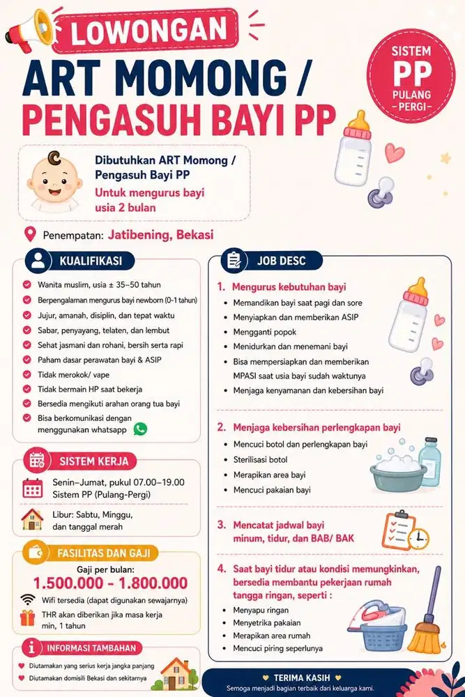 Informasi Lowongan Pekerjaan ART Momong PP
