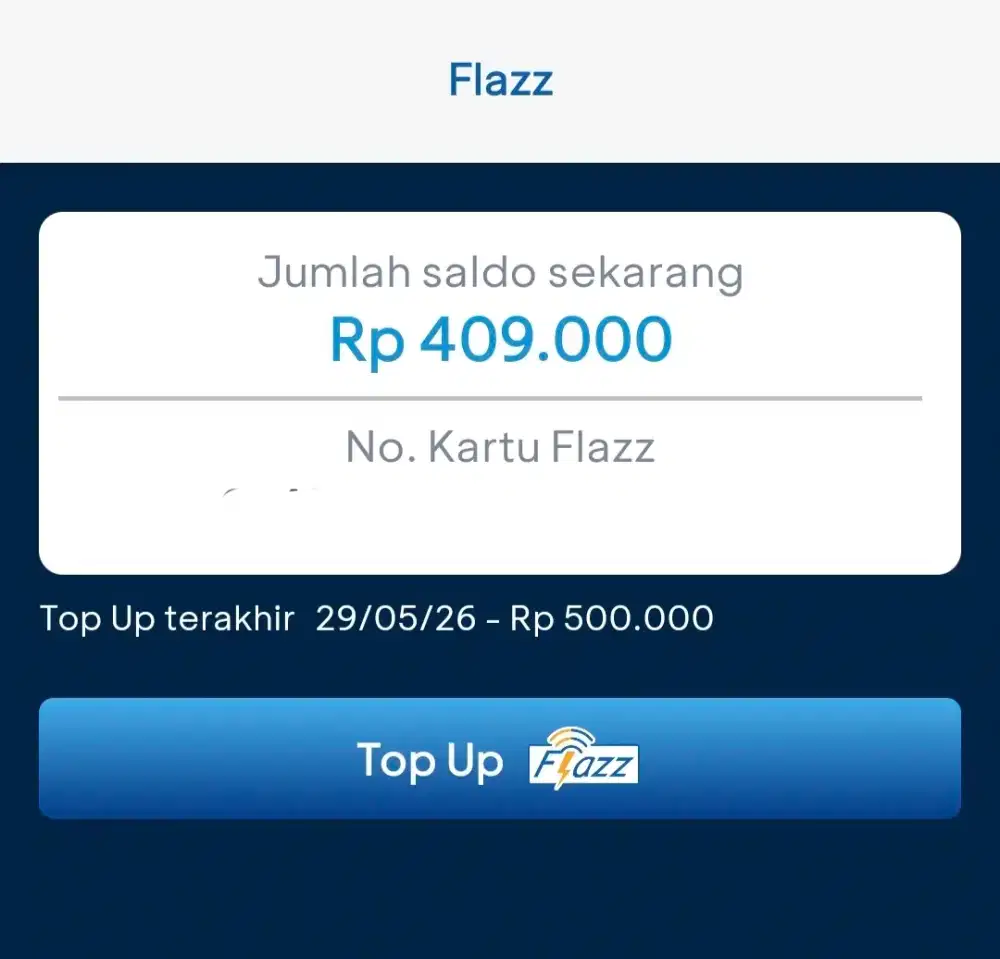 Kartu BCA-Flazz Saldo 409rb - jual 375rb