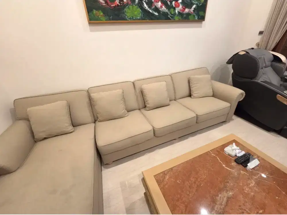 Kursi sofa 4 seater L kanan