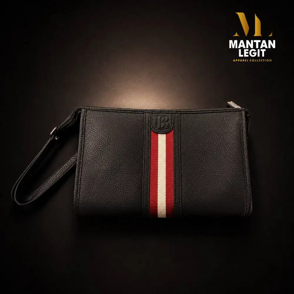 Clutch Bag Pria Kulit Asli Premium Bally Handbag Cowok Tas Pouch