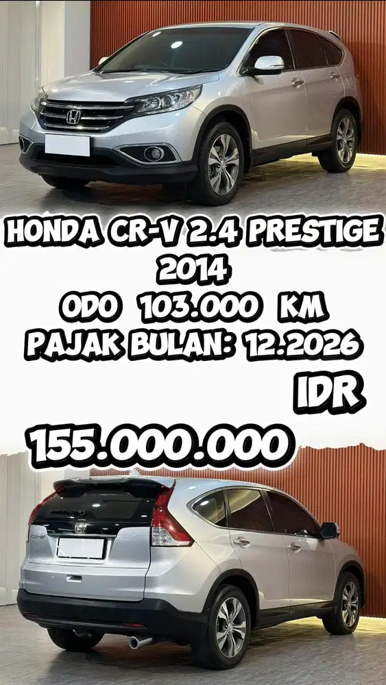 [ 3 YEAR WARRANTY ] HONDA CR-V 2.4 PRESTIGE AT 2014 SIAP PAKAI