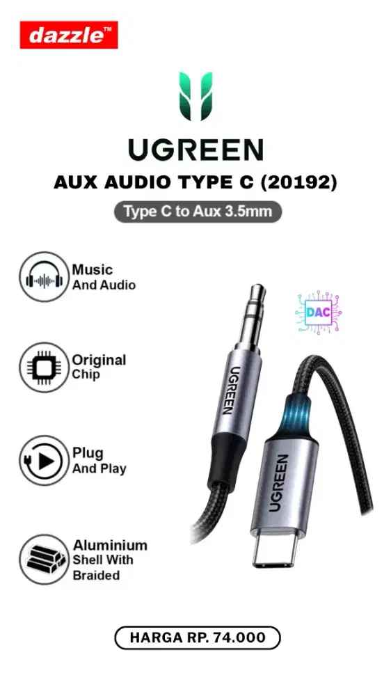 UGREEN AUX AUDIO TYPE C (20192)