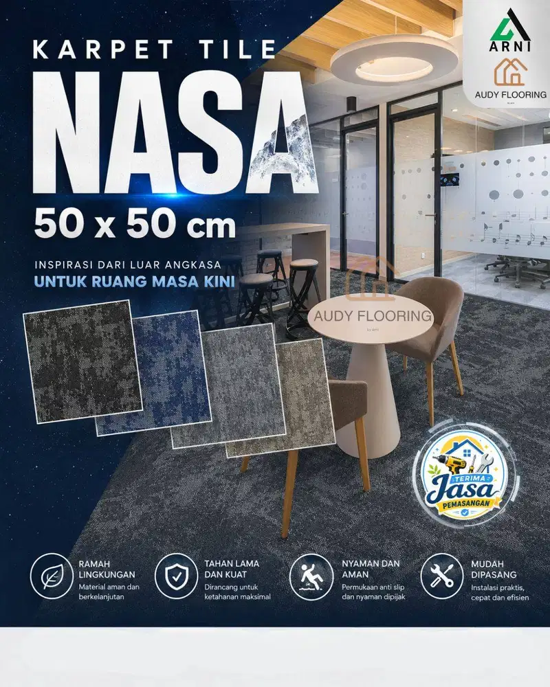 Karpet Tile NASA 50x50cm | Karpet Kantor 50 x 50 cm | Karpet Tile Lant
