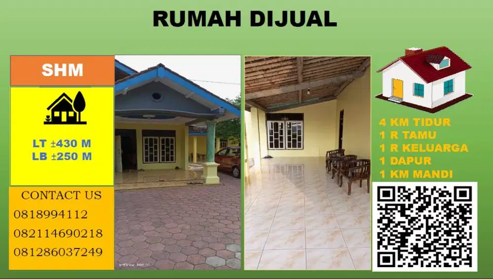 Dijual Rumah Bersih bebas Banjir dan bebas Polusi