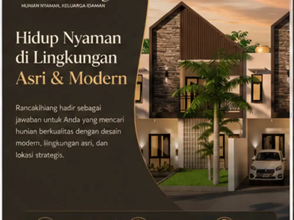 cluster rumah 2 lantai akses dekat tol cileunyi full furnish design modern