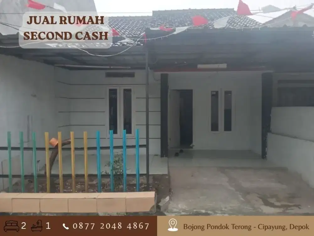 Jual CASH Rumah 495JT dkt Stasiun di Bojong Pondok Terong Cipayung Depok