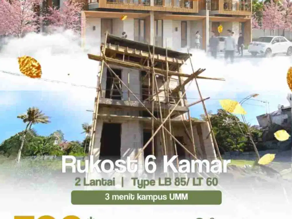 RUMAH KOS MURAH DEKAT KAMPUS UMM. 600 JUTAAN