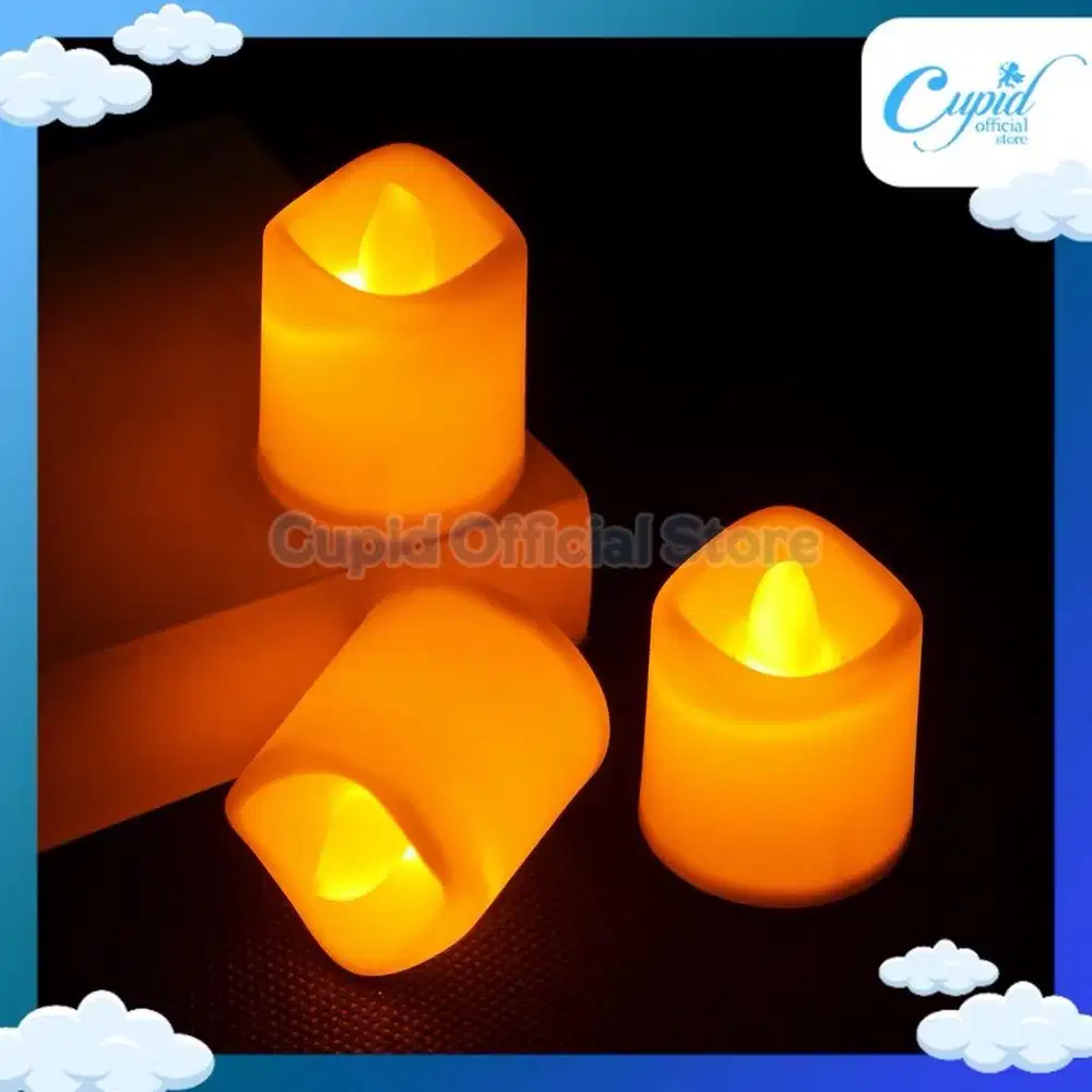 Lilin Artificial Kecil Warna Warm Oranye