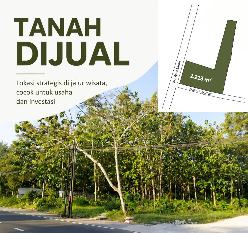 Tanah Strategis Jalur Wisata Gunungkidul