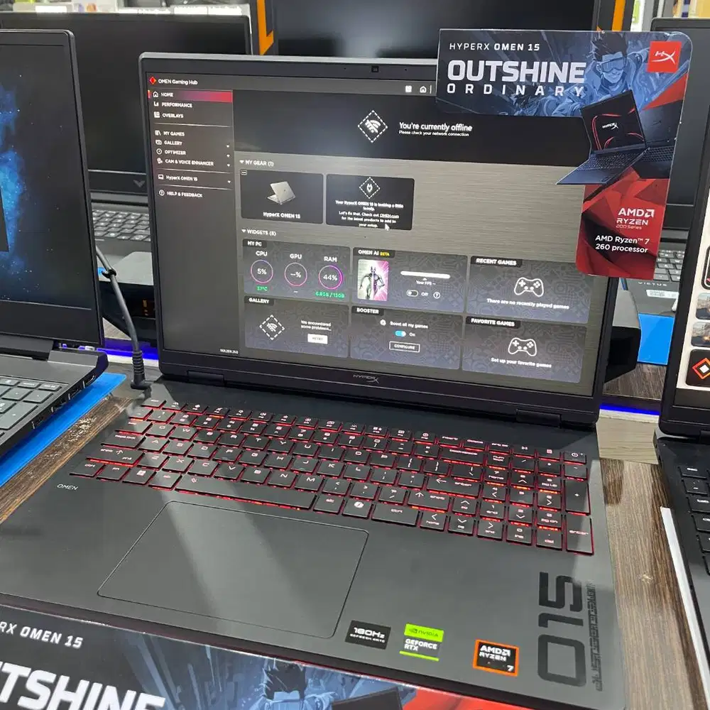 Gamming HP HYPERX OMEN 15 GB0555AX RYZEN 5 240 RTX5050 8GB/ 16GB 1TB