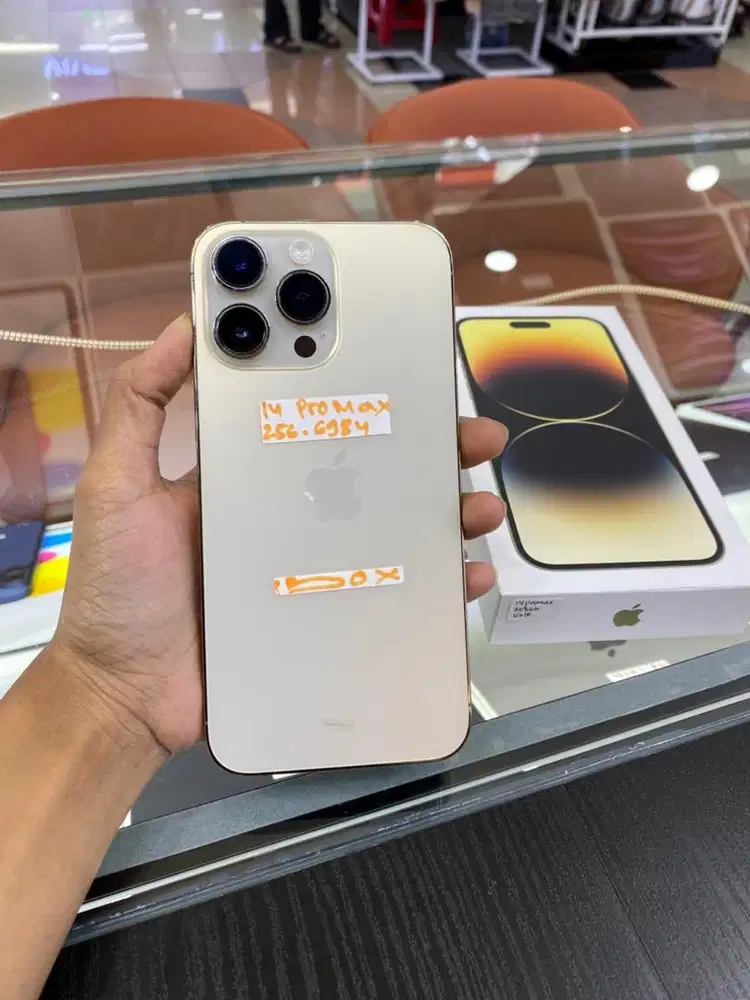 Iphone 14 promax 256 gold fullset ibox