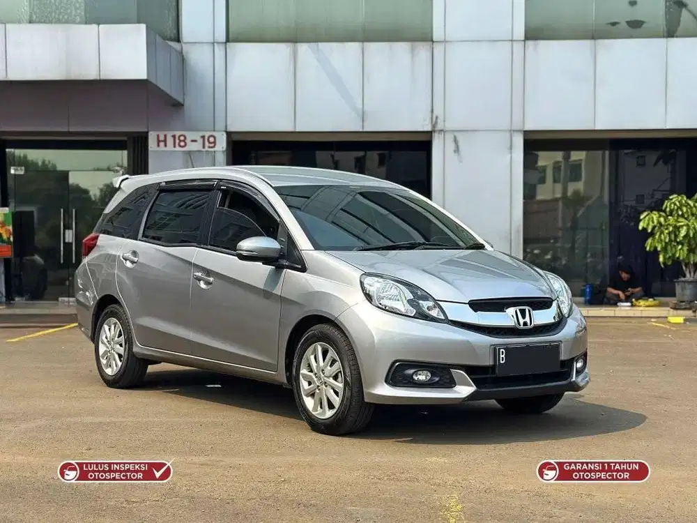 KM 21rb Honda Mobilio E Cvt 2016 Silver Metalik Service Record Garansi