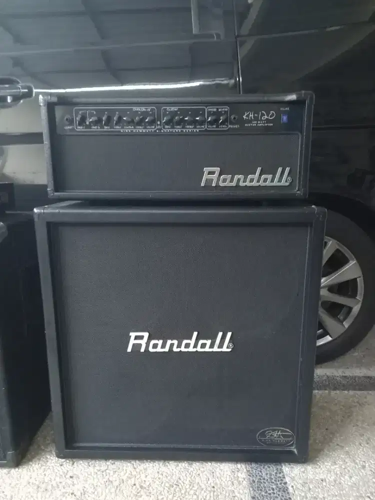 Amplifier gitar randall kh 120 head cabinet 4x12 kirk hammett series