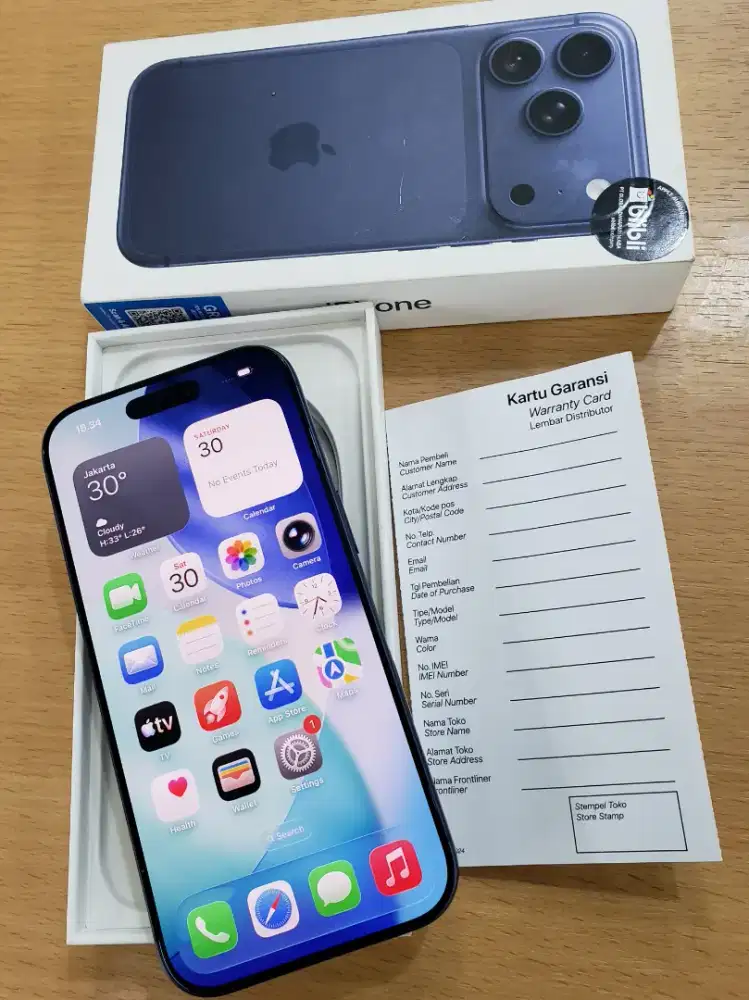 iPhone 17 Pro 512GB Deep Blue Resmi