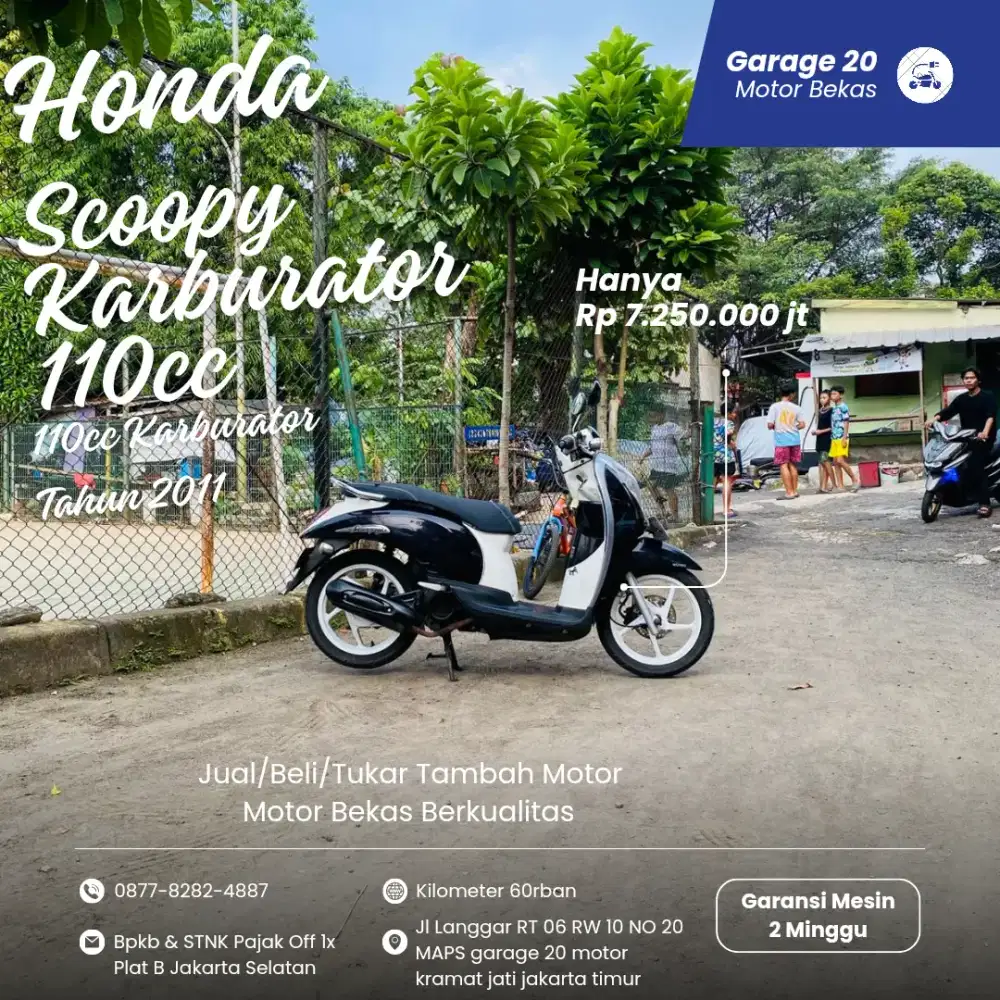Honda Scoopy 110cc Karburator Tahun 2011 Pajak Off